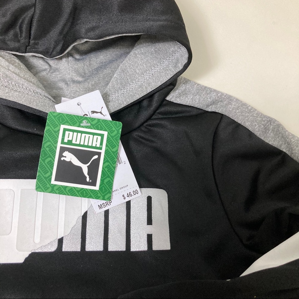 Puma grey black warm hoodie pants set 4010 - Picture 7 of 8